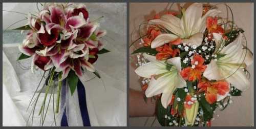 Букет невесты из лилий в сочетании с другими цветами